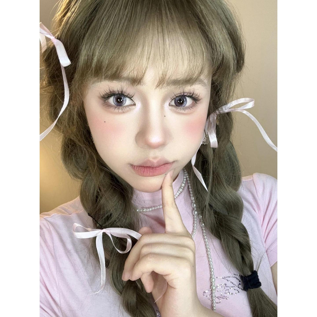 BLKBMEI Xiyoulens 14.20mm Purple Colored Contact Lenses (6 Months Wear)