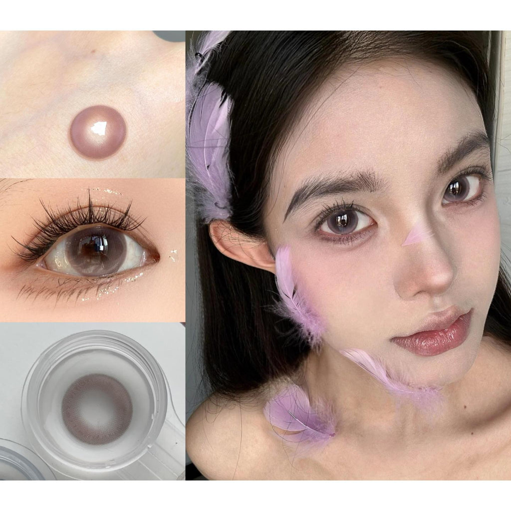 CLFHWU Xiyoulens คอนแทคเลนส์สี ขนาด 14.50 มม. สีชมพู (ชนิดราย 6 เดือน)