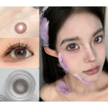 CLFHWU Xiyoulens คอนแทคเลนส์สี ขนาด 14.50 มม. สีชมพู (ชนิดราย 6 เดือน)