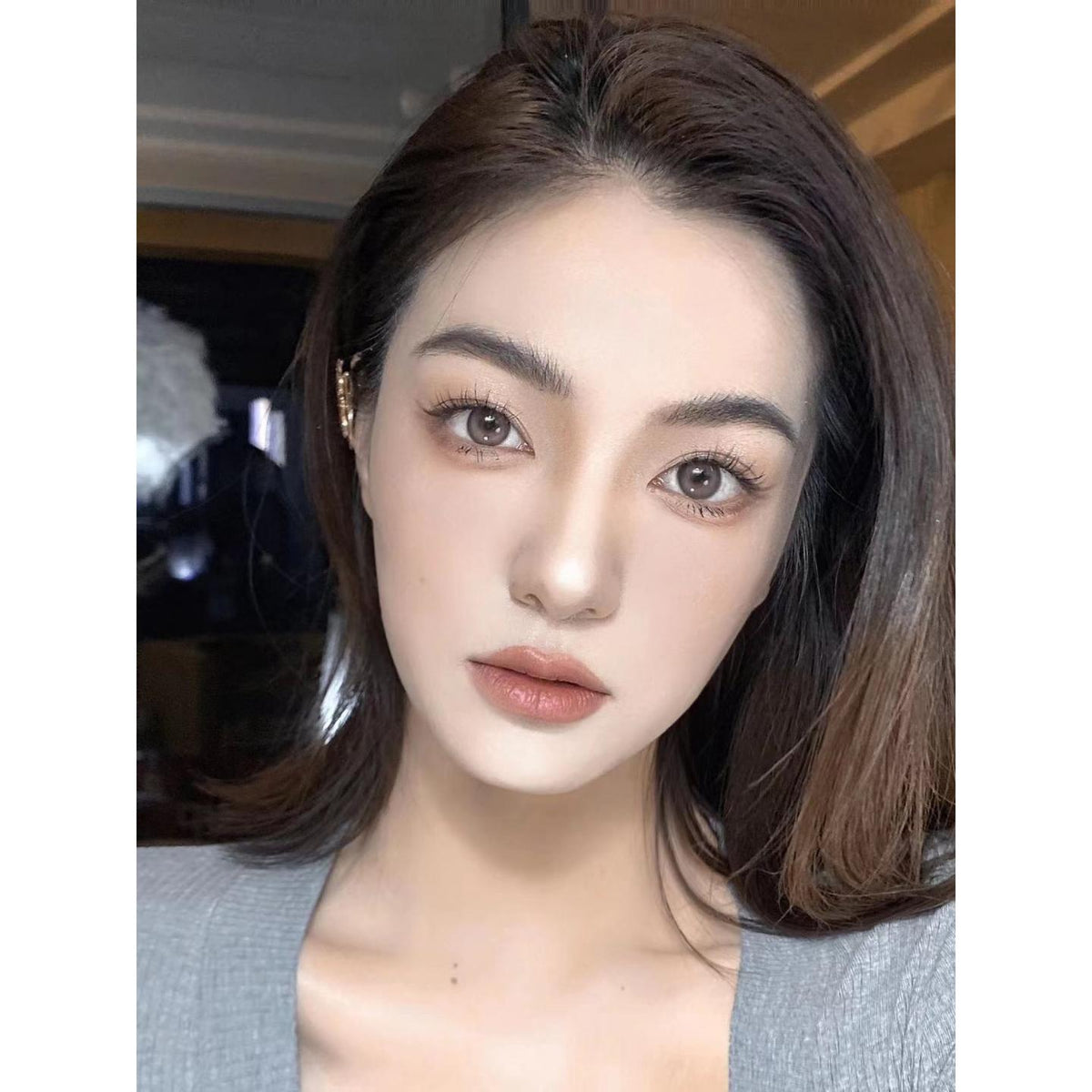 NYXZI MorningCon 14.20mm Gray Colored Contact Lenses (6 Months Wear)