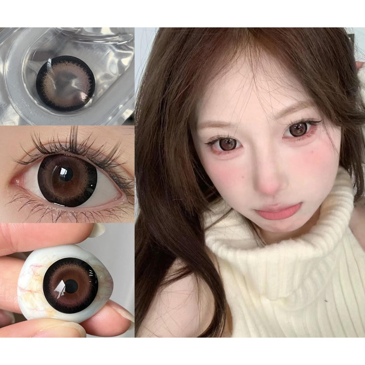 CMQUN Xiyoulens 14.50mm Brown Colored Contact Lenses (6 Months Wear)