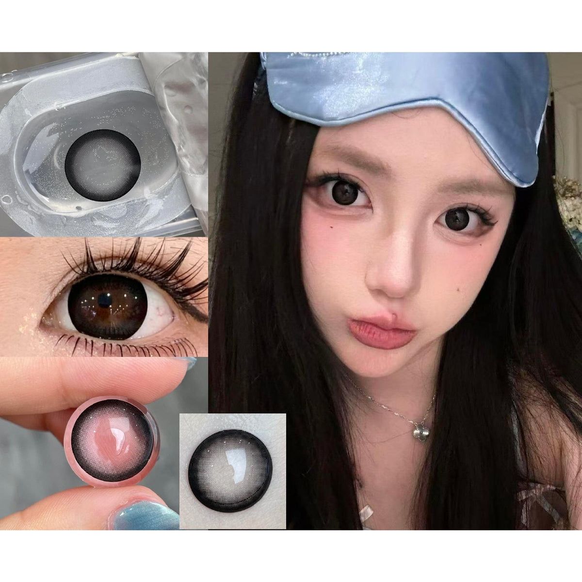 CDDNLLI OBALEN 14.50mm Gray Colored Contact Lenses (6 Months Wear)