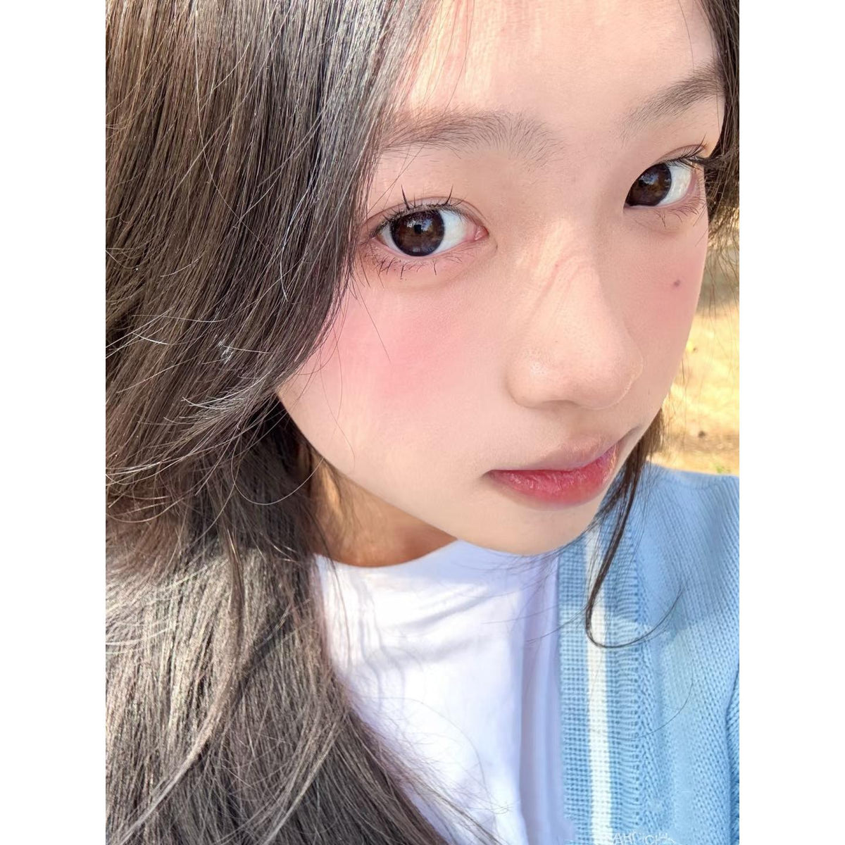 XLANHUAN FLLYCON 14.00mm Blue Colored Contact Lenses (6 Months Wear)