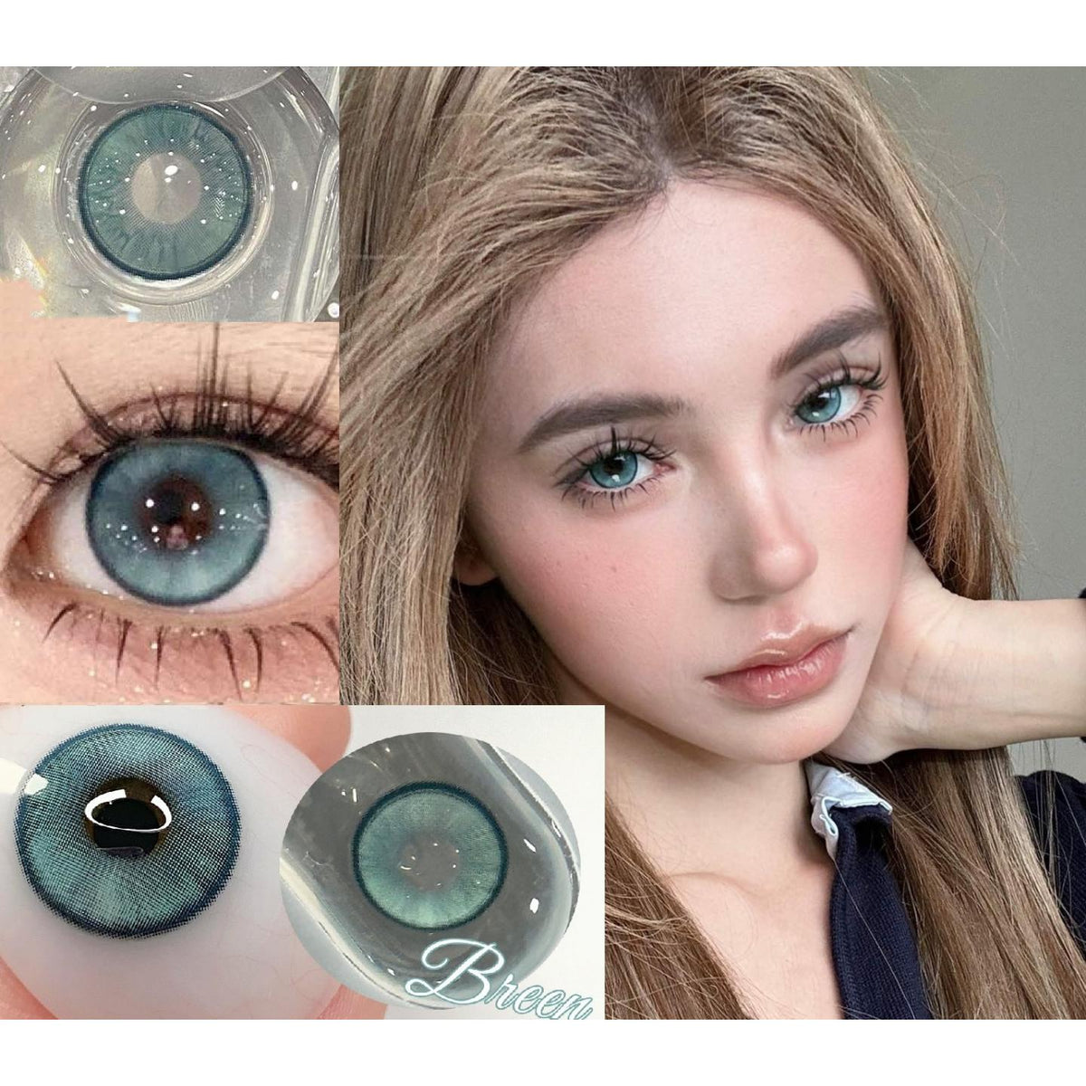 BBXJLV Serltyca 14.20mm Green Colored Contact Lenses (6 Months Wear)