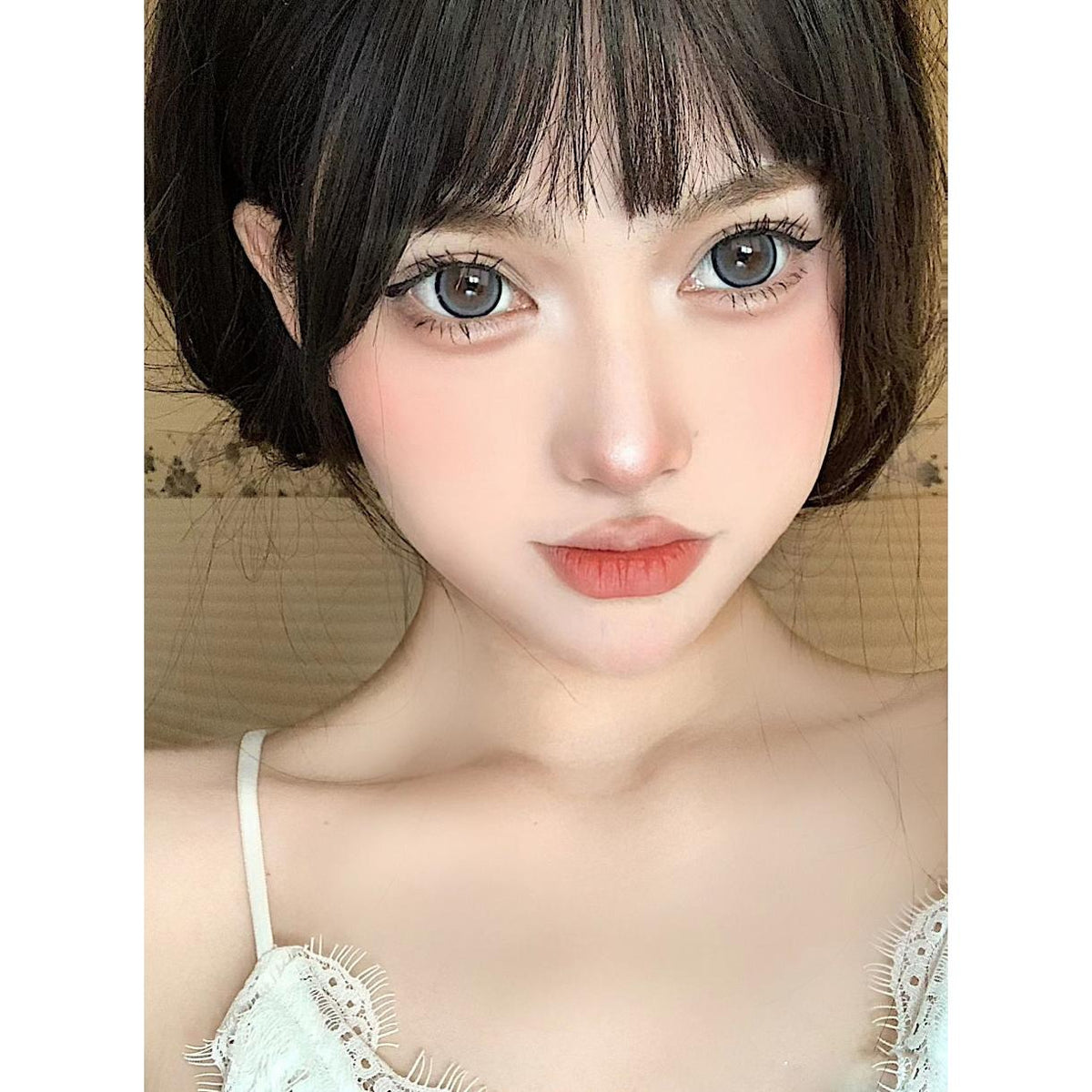 LMZBZHU LRGOODCON 14.50mm Blue Colored Contact Lenses (6 Months Wear)