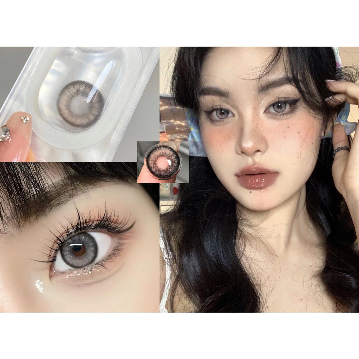 LCMYIN MorningCon 14.50mm Gray Colored Contact Lenses (6 Months Wear)