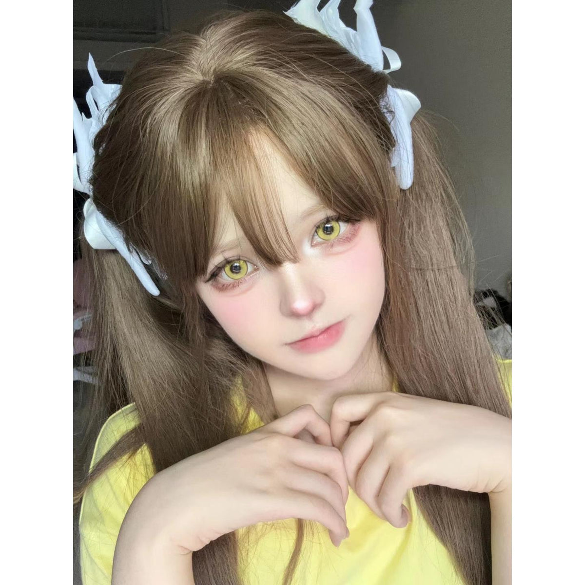 CTJIN Xiyoulens 14.50mm Yellow Colored Contact Lenses (6 Months Wear)