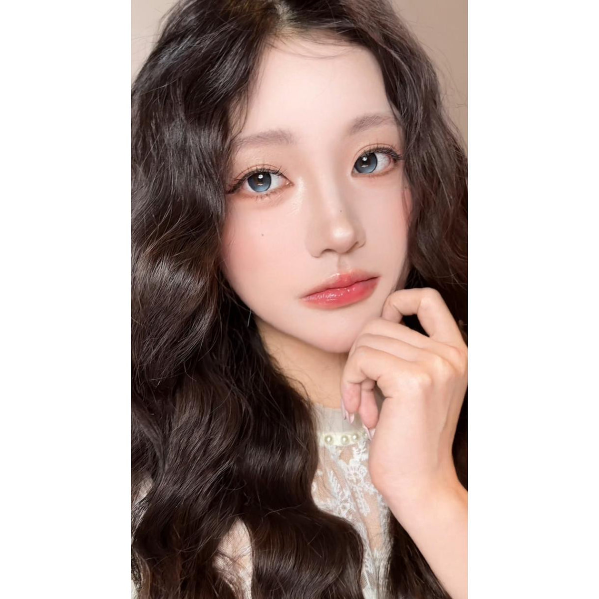 TKHYHU MimiPark 14.50mm Blue Colored Contact Lenses (6 Months Wear)