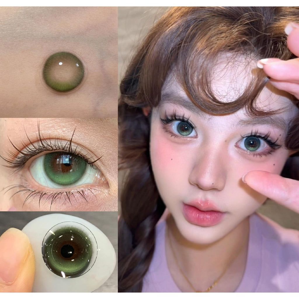 QGLAN thestarlens 14.20mm Green Colored Contact Lenses (6 Months Wear)