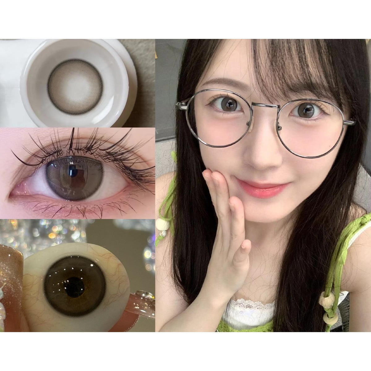 BHBNENG MorningCon 14.50mm Brown Colored Contact Lenses (6 Months Wear)