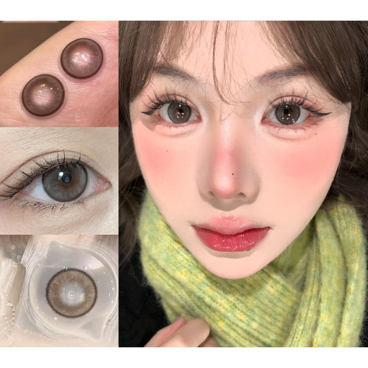 QKNI Serltyca 14.20mm Brown Colored Contact Lenses (6 Months Wear)