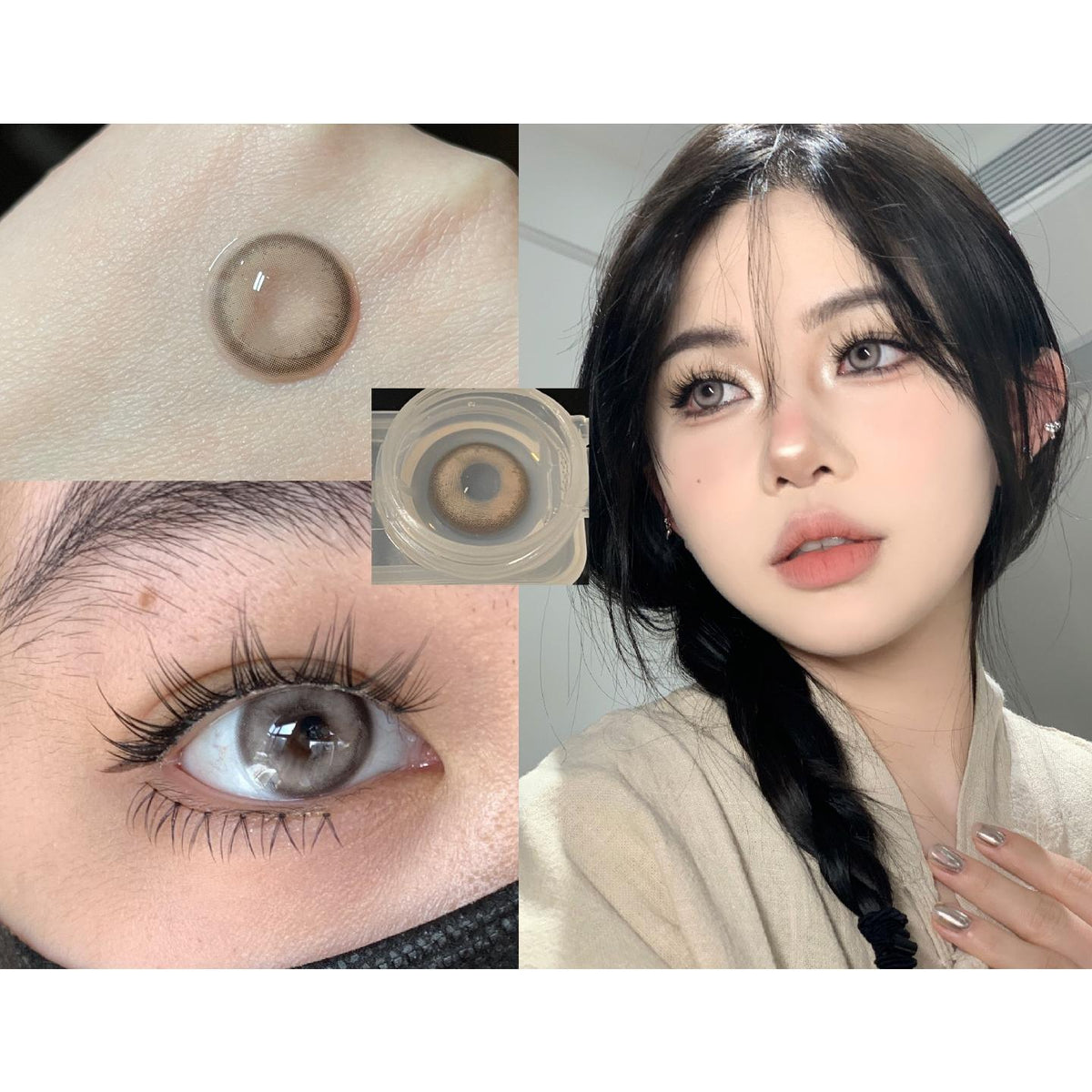 GZXTONG MorningCon 14.20mm Brown Colored Contact Lenses (6 Months Wear)