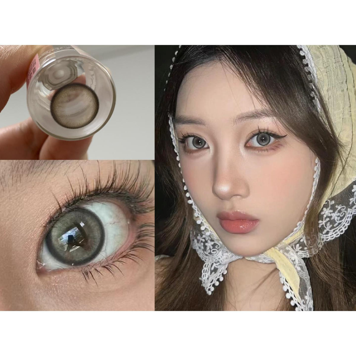 AEBSI FLLYCON คอนแทคเลนส์สีเทา ขนาด 14.20 มม. (ชนิดราย 6 เดือน)