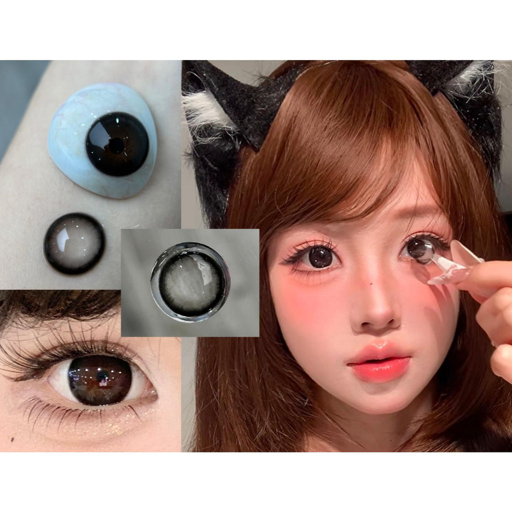 CDYYNDAI OBALEN 14.50mm Black Colored Contact Lenses (6 Months Wear)