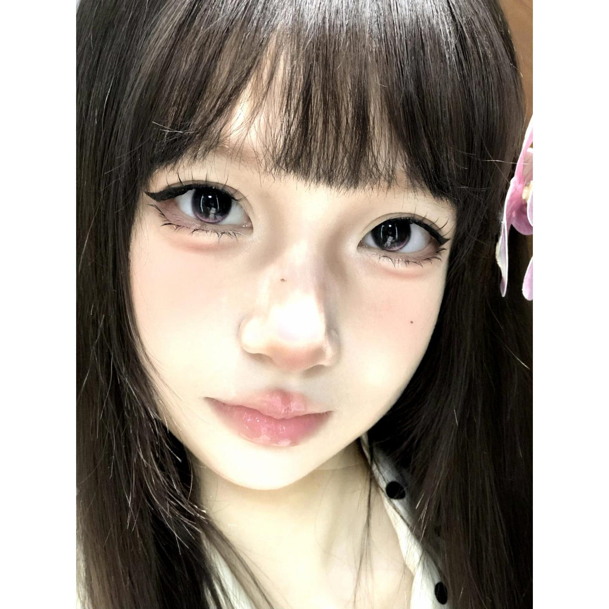 THHFEN thestarlens 14.50mm Pink Black Colored Contact Lenses (6 Months Wear)