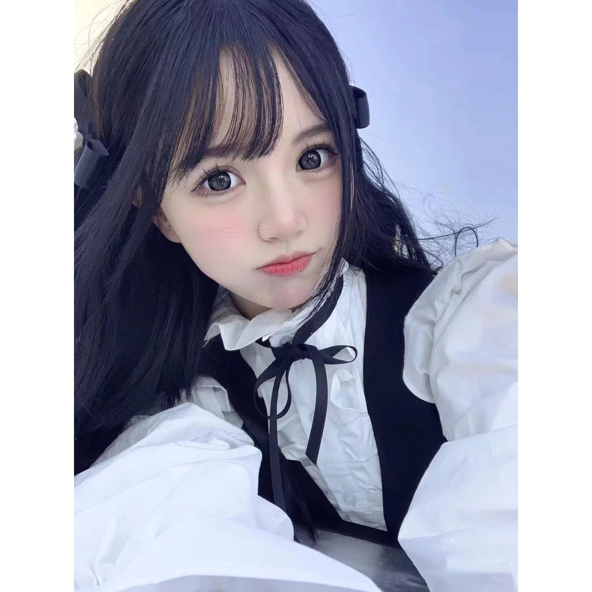HJSYA Xiyoulens 14.50mm Black Colored Contact Lenses (6 Months Wear)