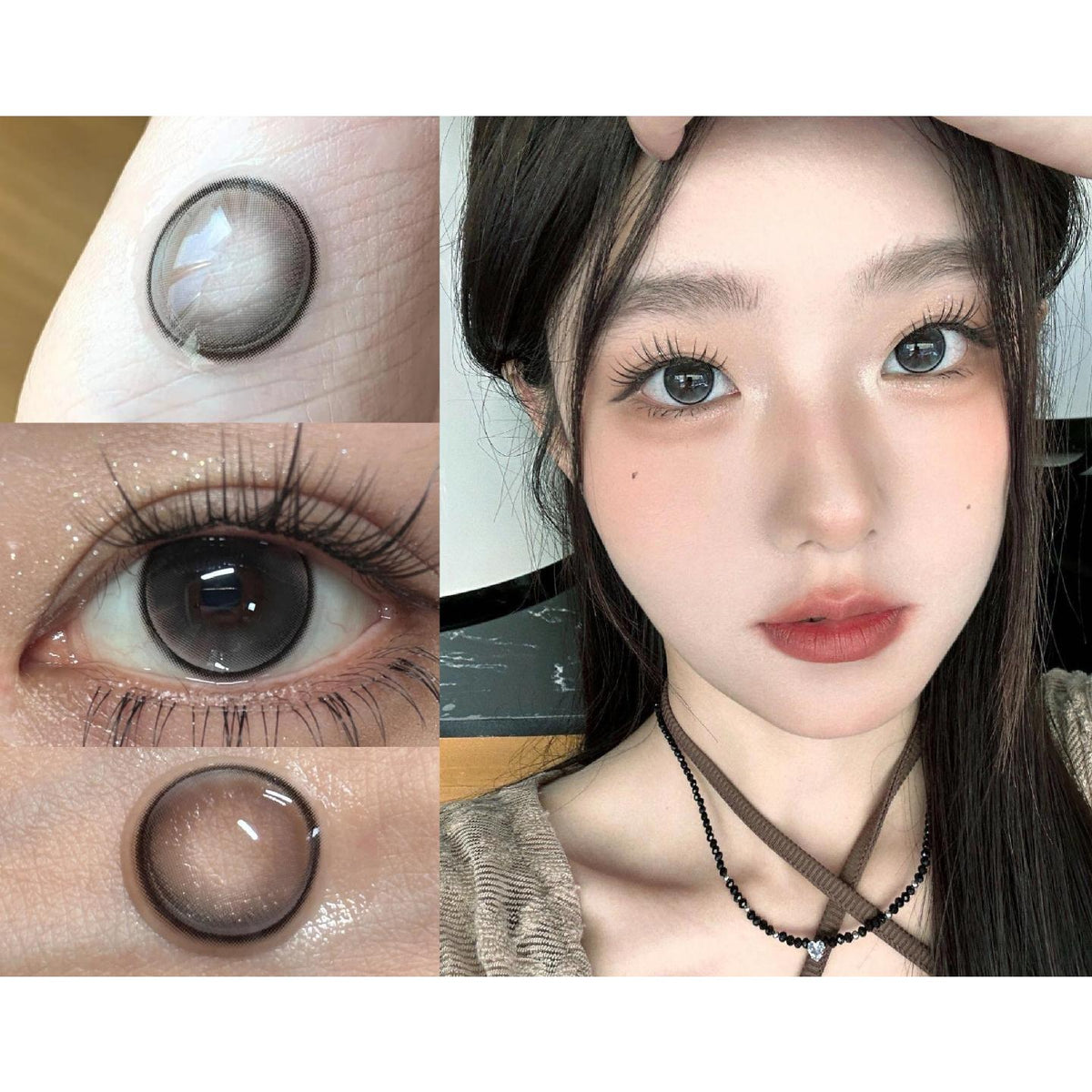 RYHZZHU Xiyoulens 14.20mm Black Colored Contact Lenses (6 Months Wear)