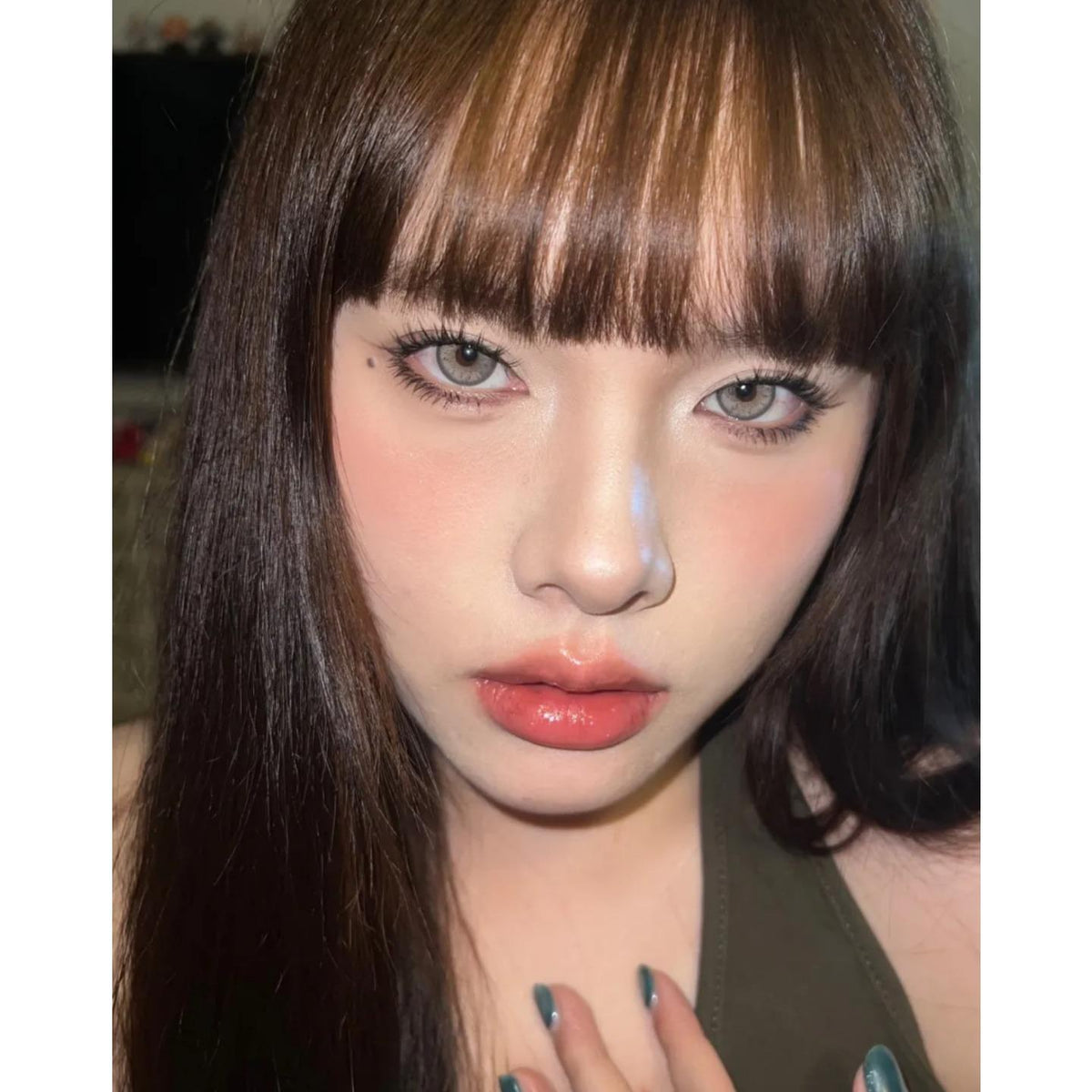 JWHJHUI Xiyoulens 14.50mm Grey Colored Contact Lenses (6 Months Wear)