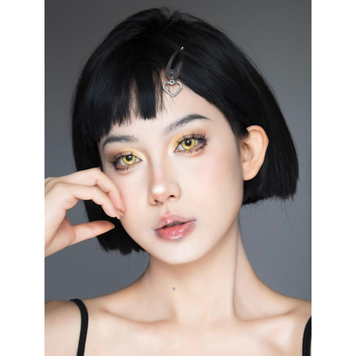 CTJIN Xiyoulens 14.50mm Yellow Colored Contact Lenses (6 Months Wear)