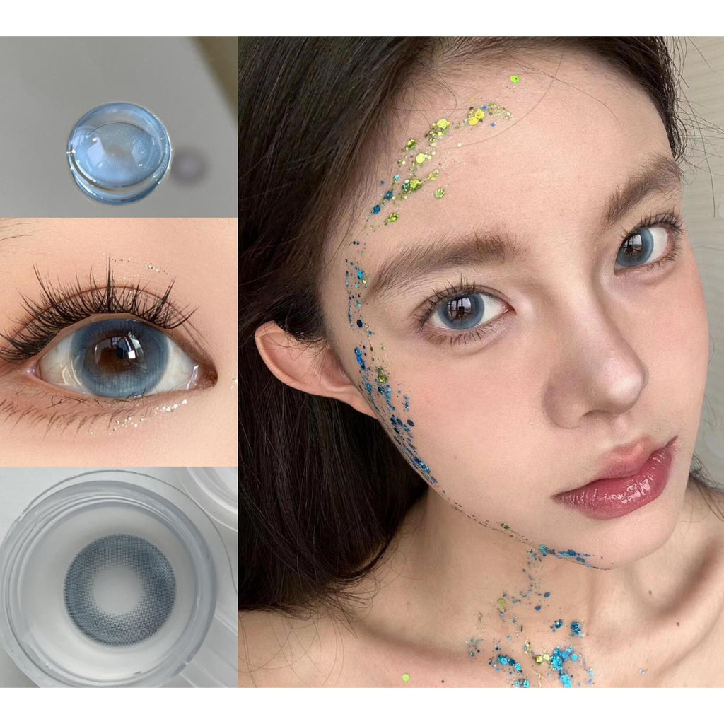YWWNSI Xiyoulens คอนแทคเลนส์สีฟ้า ขนาด 14.50 มม. (ชนิดใช้งานได้ 6 เดือน)