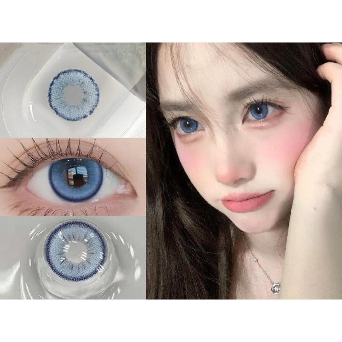 BLDSHI OVOLOOK 14.50mm Blue Colored Contact Lenses (6 Months Wear)