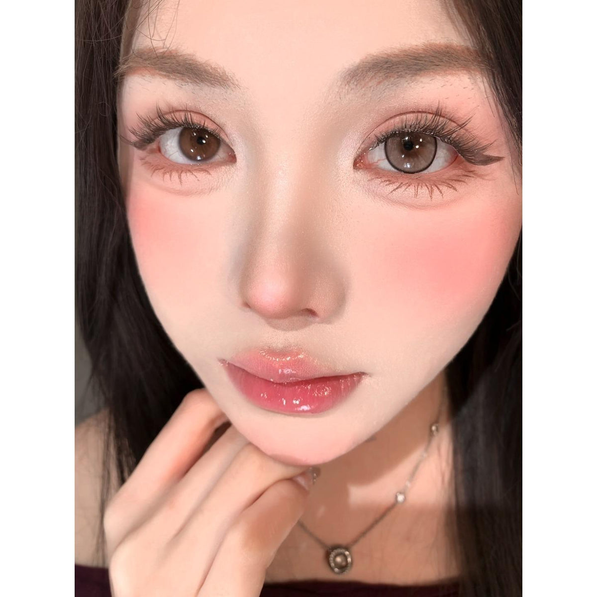 DGFEN Serltyca 14.50mm Light Brown Colored Contact Lenses (6 Months Wear)