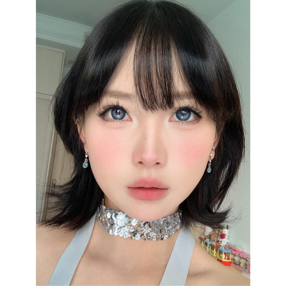 AHRYU PORSLEN 14.50mm Blue Colored Contact Lenses (6 Months Wear)