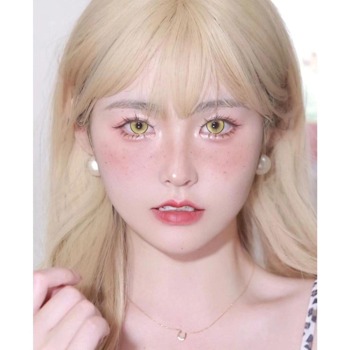 MFPPZONG Xiyoulens 14.50mm Yellow Colored Contact Lenses (6 Months Wear)