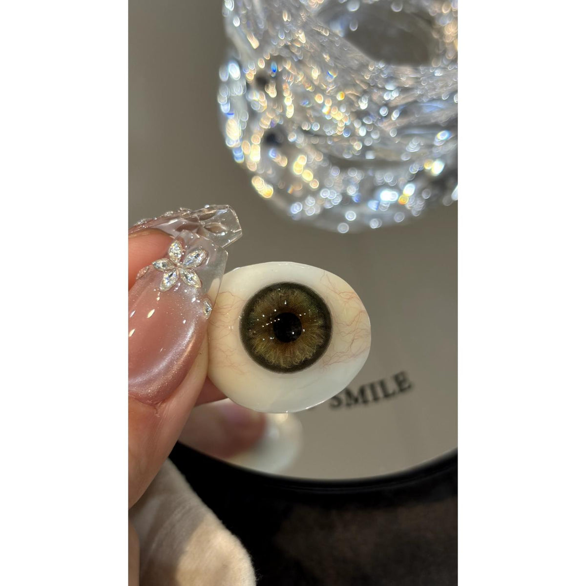 YSMJING Tinacon 14.20mm Green Colored Contact Lenses (6 Months Wear)
