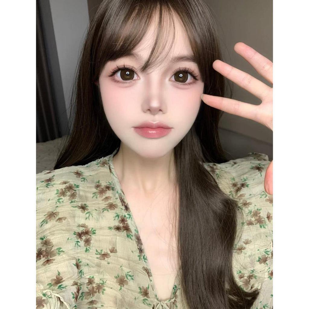 MNMKA FLLYCON 14.50mm Dark Brown Colored Contact Lenses (6 Months Wear)