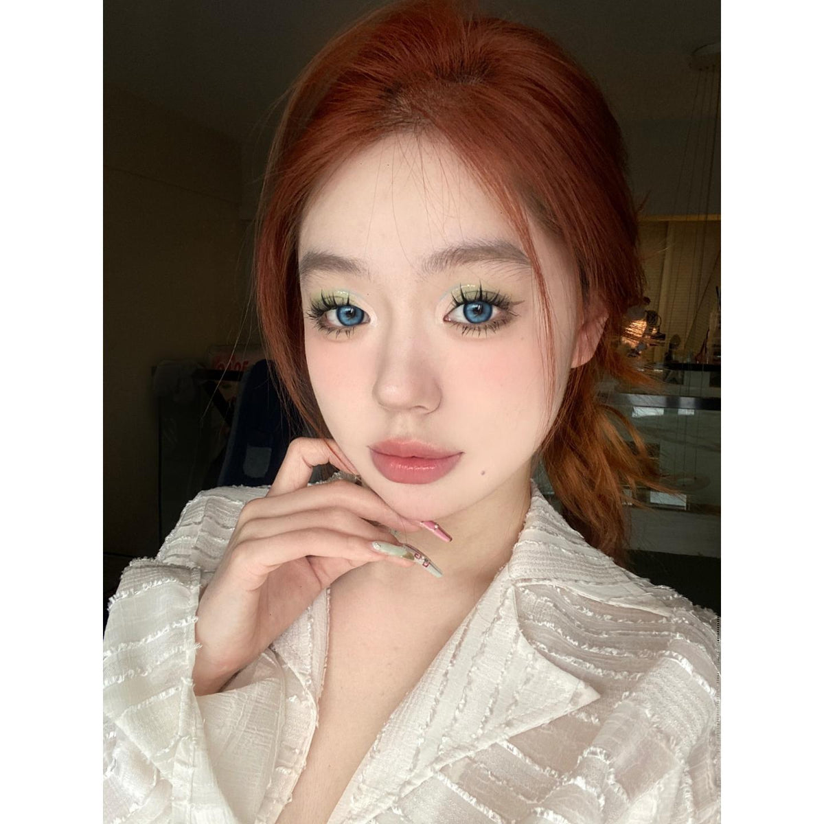 YSBZANG MorningCon คอนแทคเลนส์สีฟ้า ขนาด 14.20 มม. (ชนิดราย 6 เดือน)