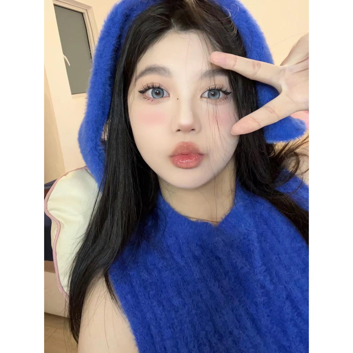 FJBHE MorningCon 14.50mm Blue Colored Contact Lenses (6 Months Wear)