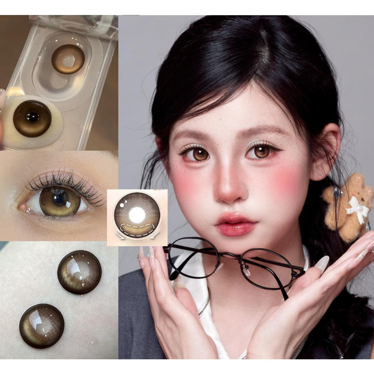 CDLSNSHEN OBALEN 14.50mm Brown Colored Contact Lenses (6 Months Wear)