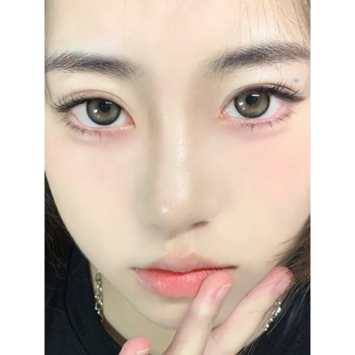 HHJIAO MorningCon 14.20mm Gray Colored Contact Lenses (6 Months Wear)