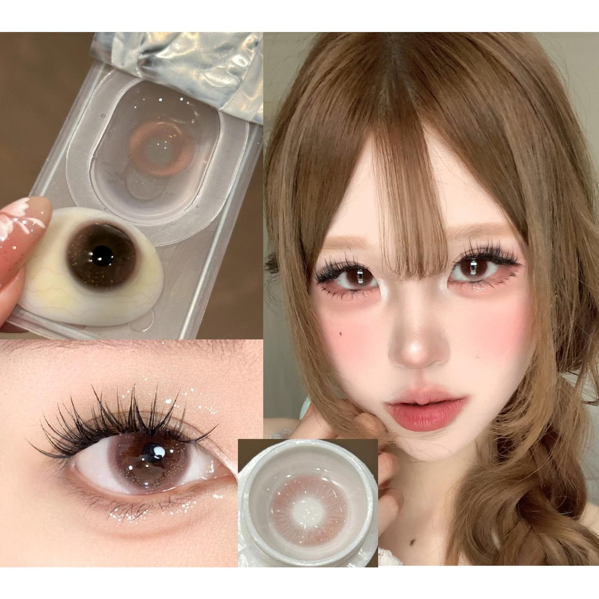 TNXHUAN thestarlens 14.50mm Pink Colored Contact Lenses (6 Months Wear)