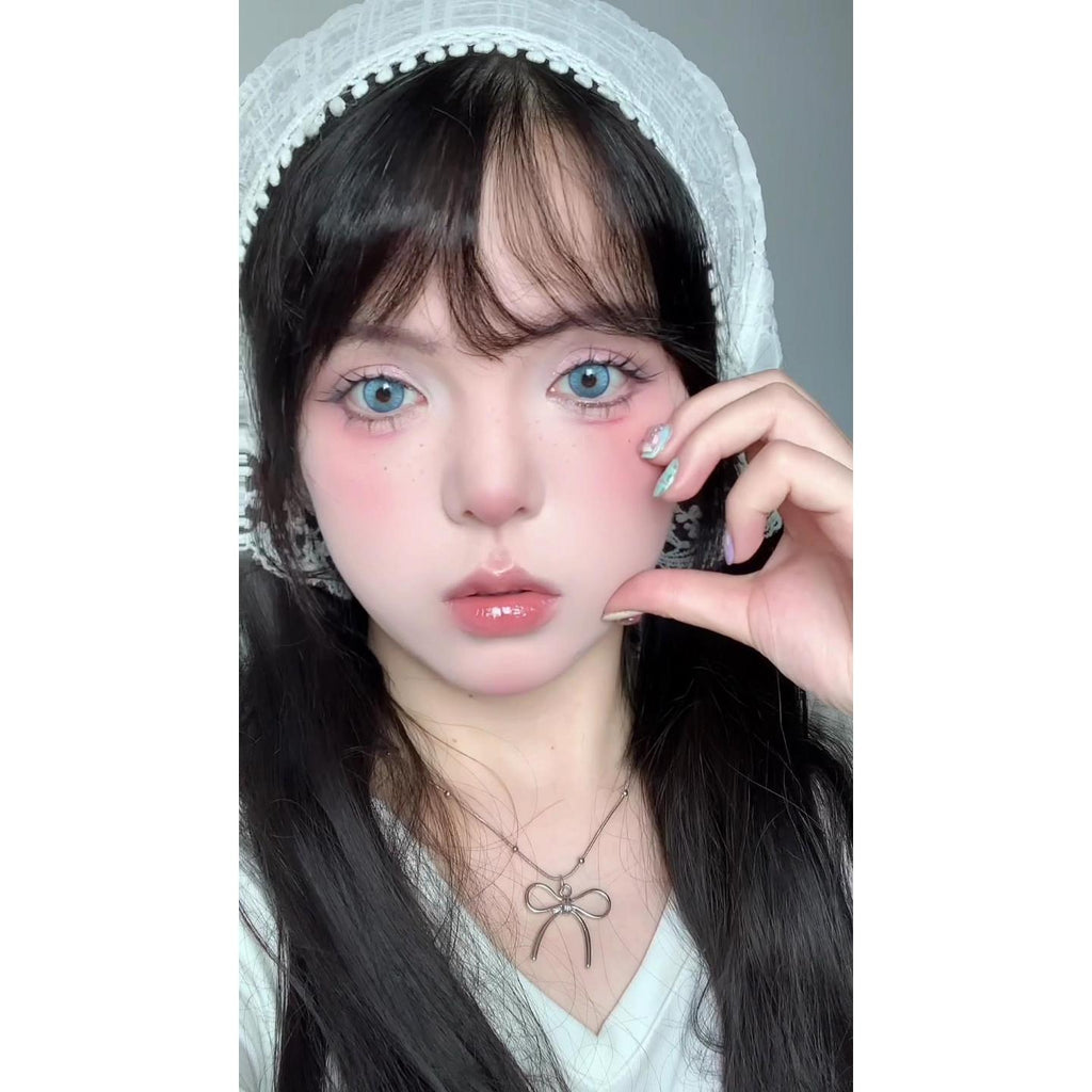 AIBMREN BOOSCON 14.20mm Blue Colored Contact Lenses (6 Months Wear)