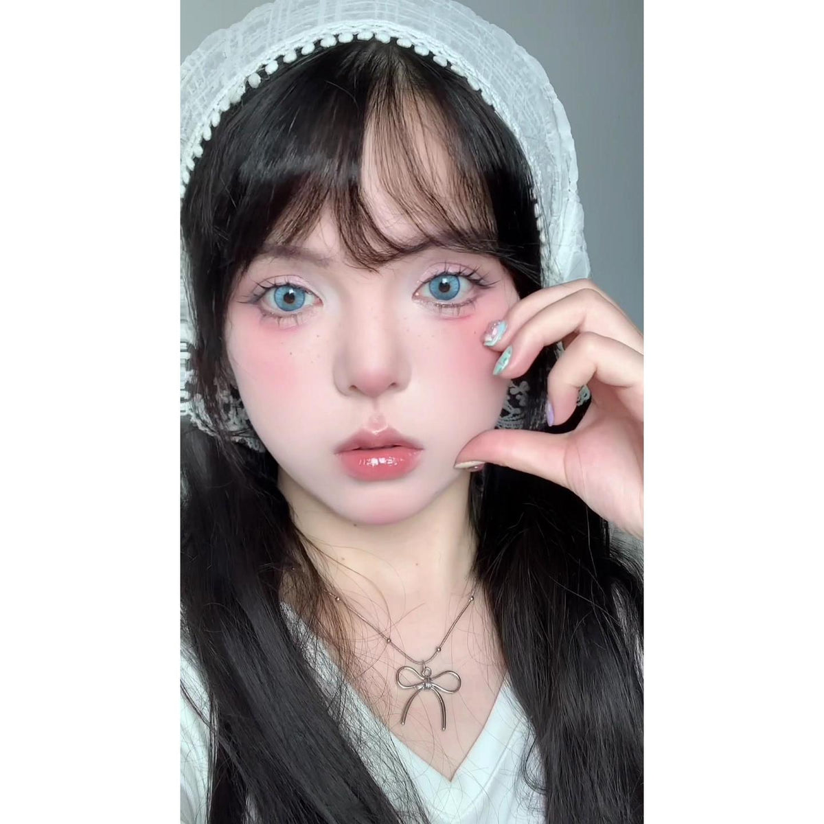 AIBMREN BOOSCON 14.20mm Blue Colored Contact Lenses (6 Months Wear)