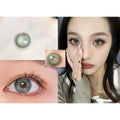 LLQHUI Xiyoulens คอนแทคเลนส์สีเขียว ขนาด 14.20 มม. (ระยะเวลาการใช้งาน 6 เดือน)