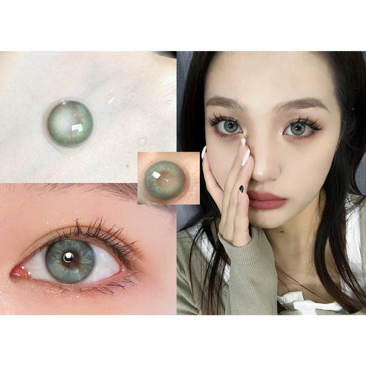 LLQHUI Xiyoulens 14.20mm Green Colored Contact Lenses (6 Months Wear)