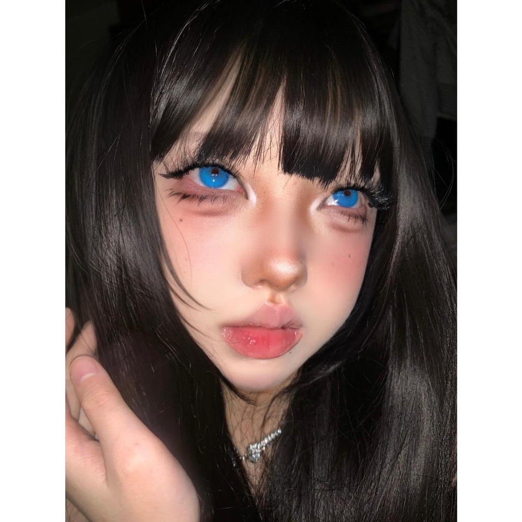 LLGXIAO Serltyca 14.20mm Blue Colored Contact Lenses (6 Months Wear)