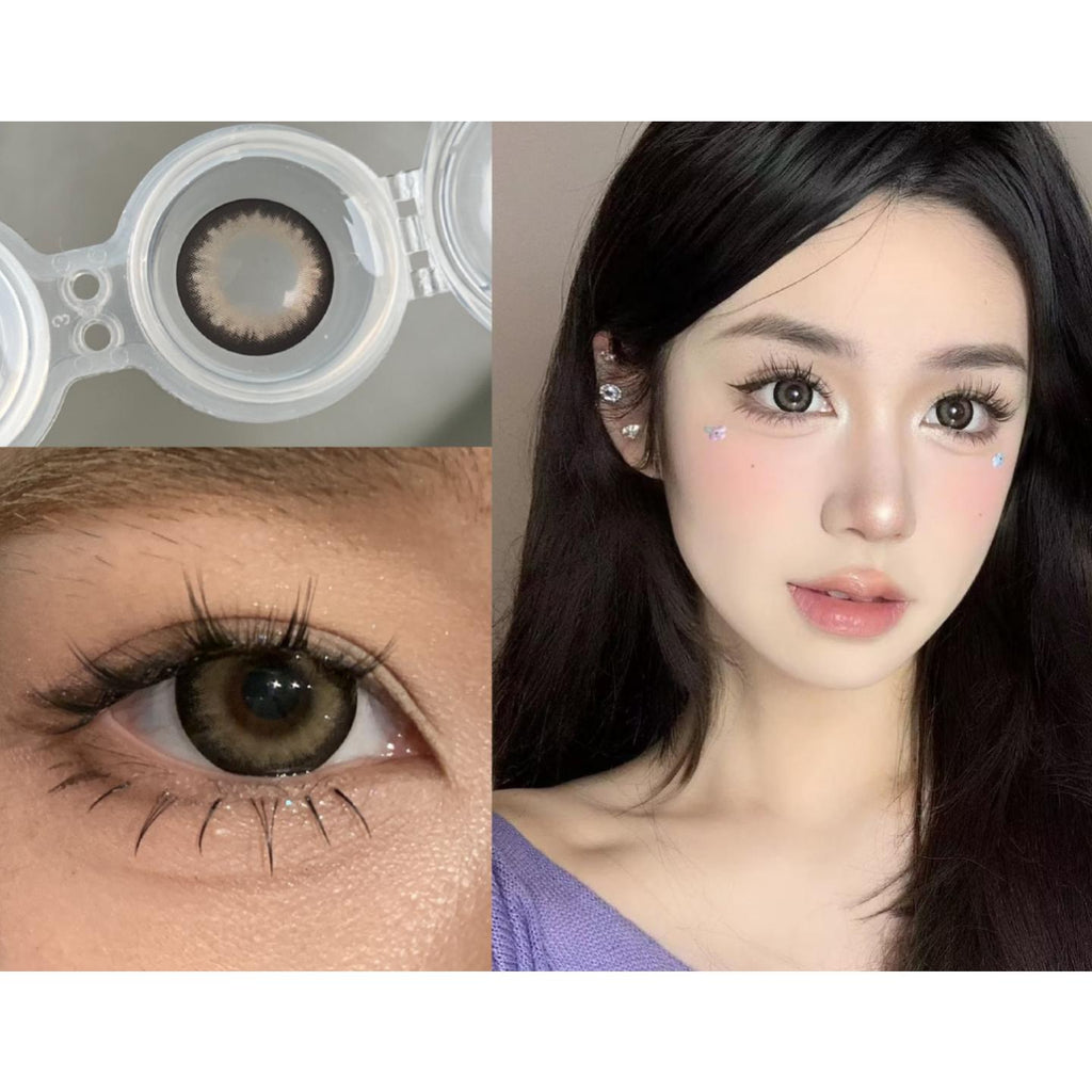 HJNGAO MorningCon 14.50mm Brown Colored Contact Lenses (6 Months Wear)