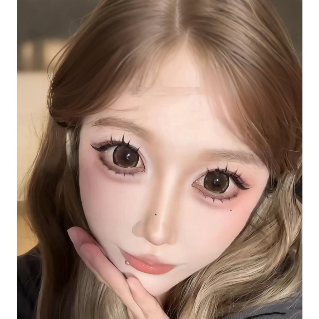 KKMSHU FLLYCON 14.50mm Brown Colored Contact Lenses (6 Months Wear)