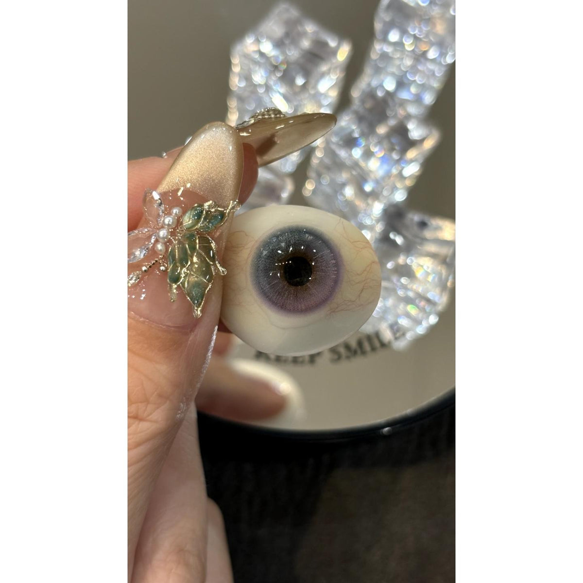 Kính áp tròng màu tím SMRSHENG thestarlens 14.50mm (thời hạn sử dụng 6 tháng)