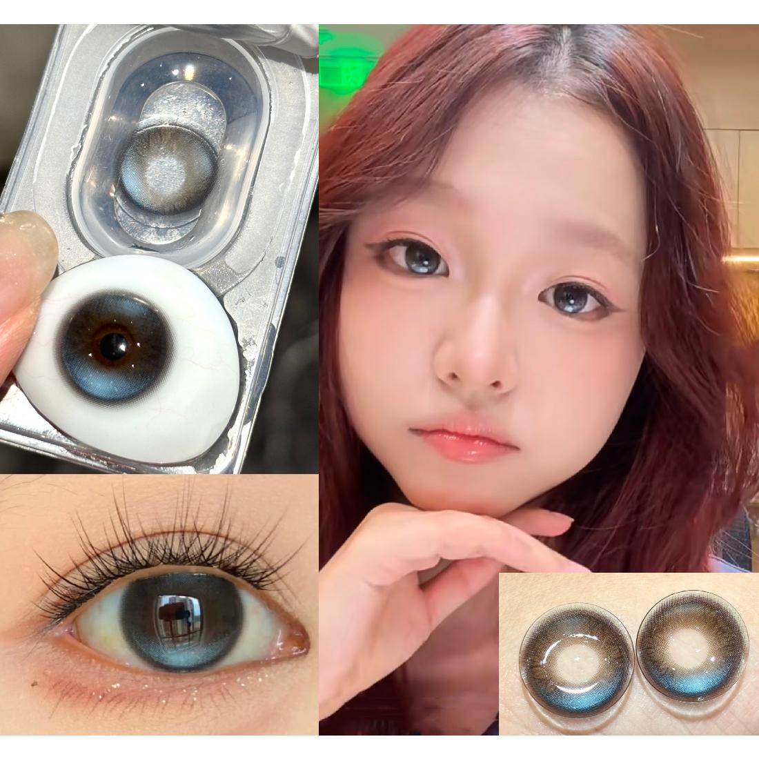 BHSPIAN MimiPark 14.20mm Blue Colored Contact Lenses (6 Months Wear)