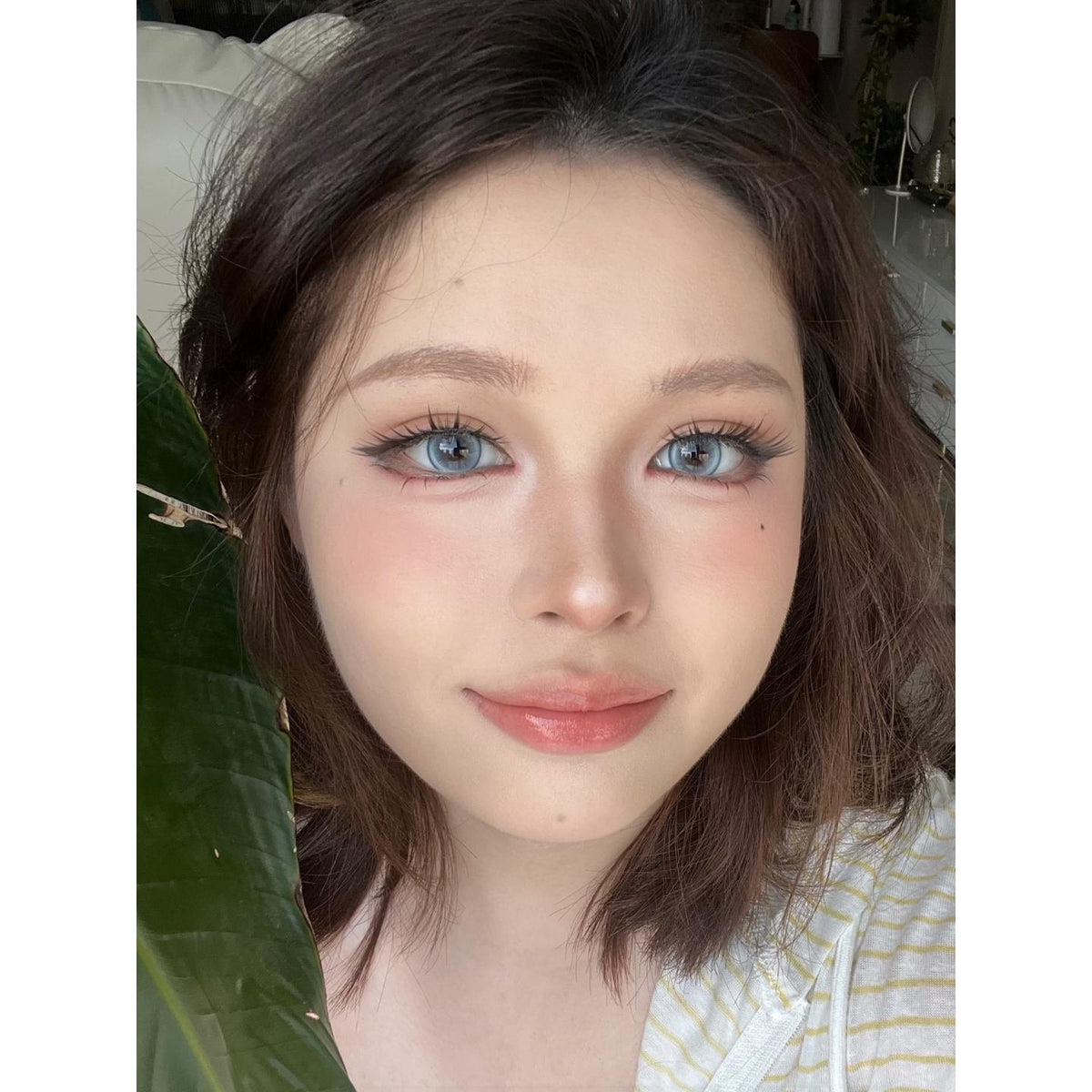 NHXXLAN Serltyca 14.20mm Blue Colored Contact Lenses (6 Months Wear)