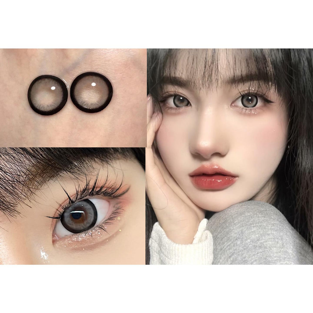 FPHHUI MorningCon 14.50mm Gray Colored Contact Lenses (6 Months Wear)