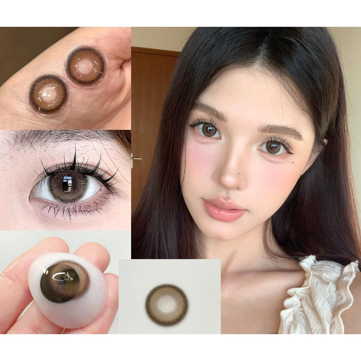 JYNLI thestarlens 14.50mm Brown Colored Contact Lenses (6 Months Wear)