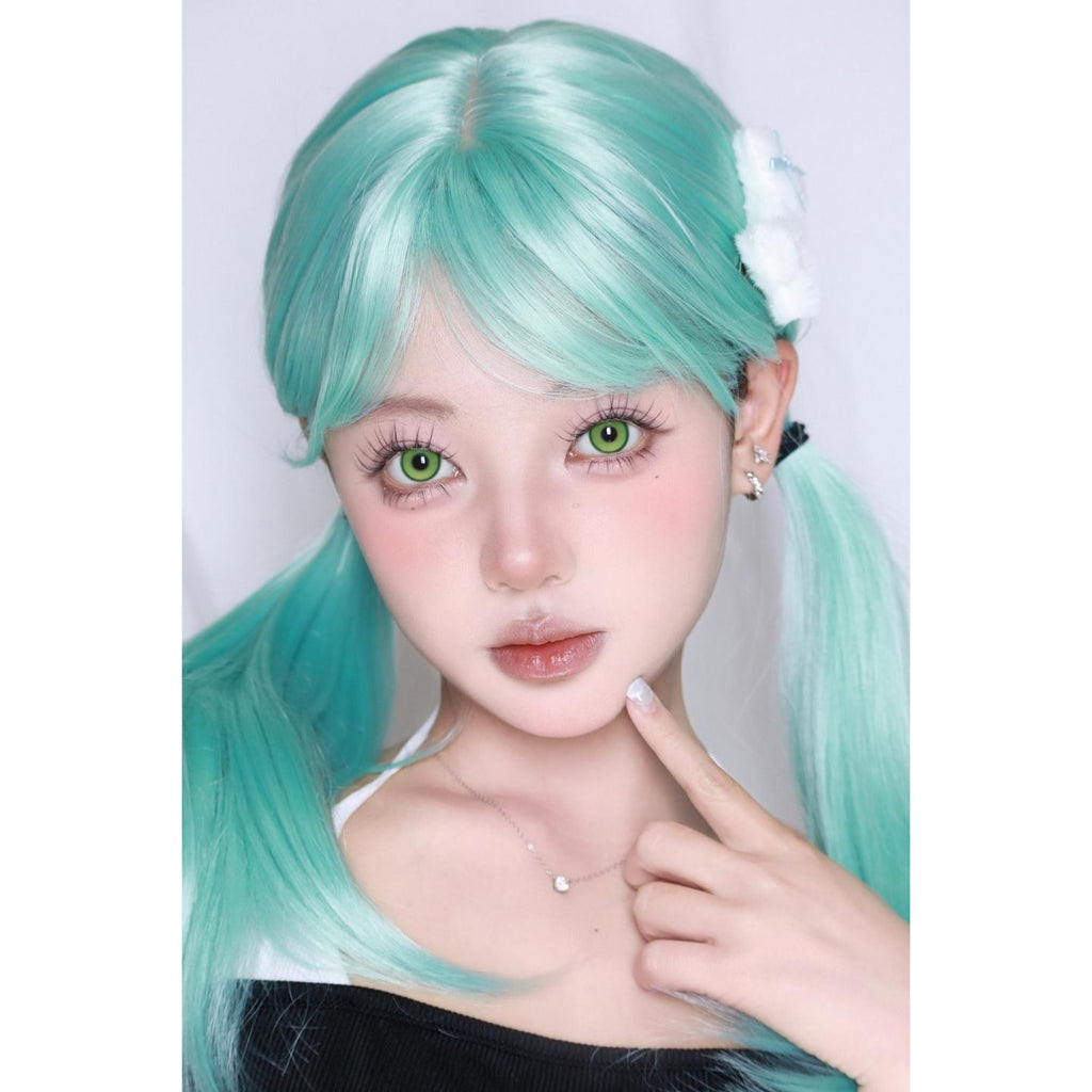 QLQPAO Xiyoulens คอนแทคเลนส์สีเขียว ขนาด 14.50 มม. (ชนิดราย 6 เดือน)