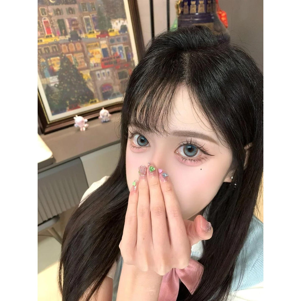 TKGJLAN Xiyoulens คอนแทคเลนส์สีฟ้า ขนาด 14.50 มม. (ชนิดราย 6 เดือน)