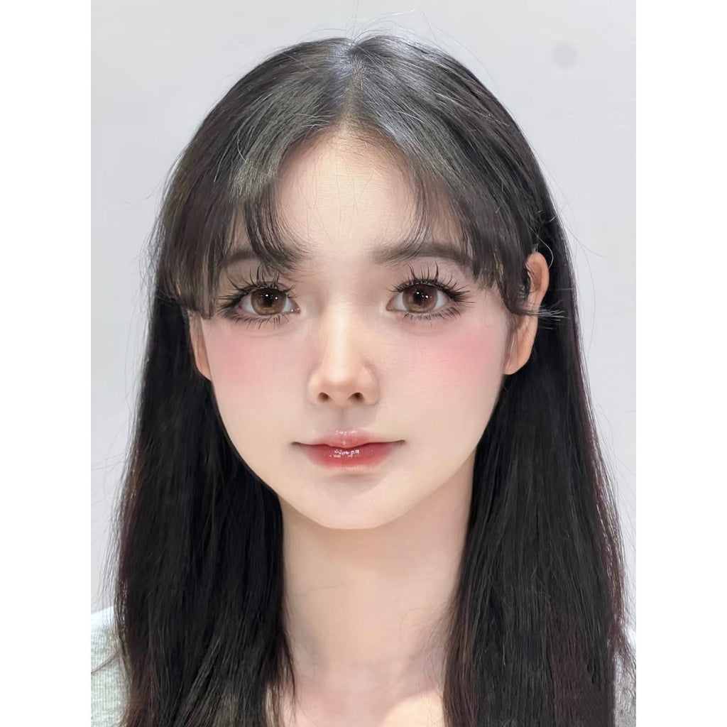 JZQPSHUI ROSELENS 14.50mm Brown Colored Contact Lenses (6 Months Wear)